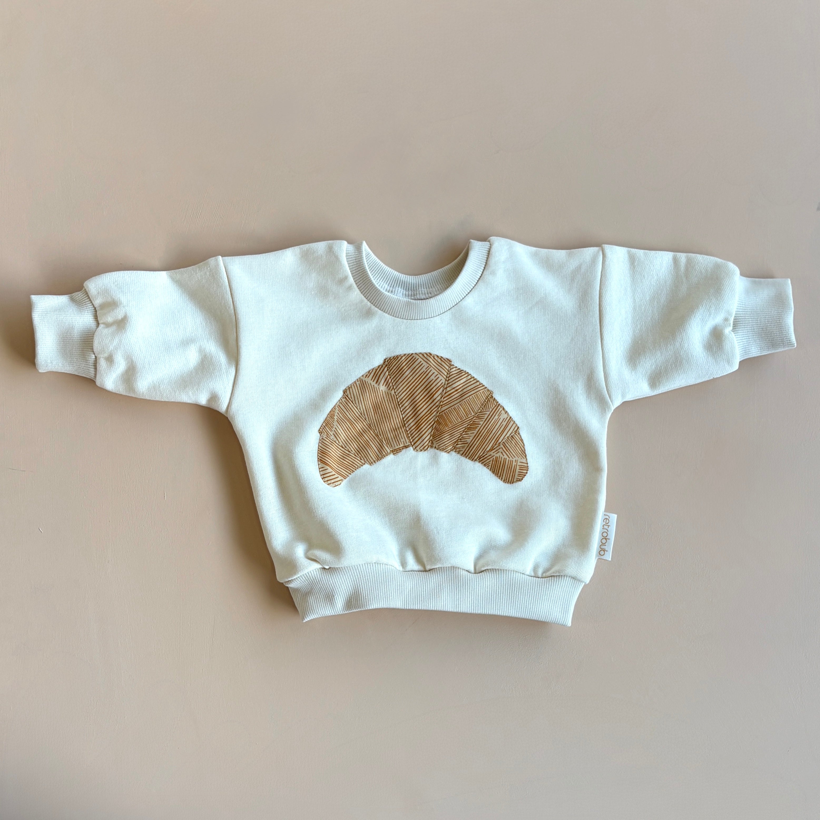 cozy CROISSANT  baby sweater