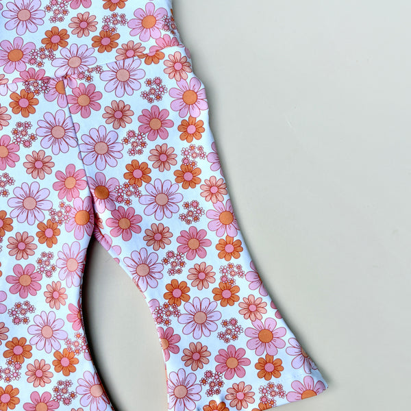PINK daisy bells overalls