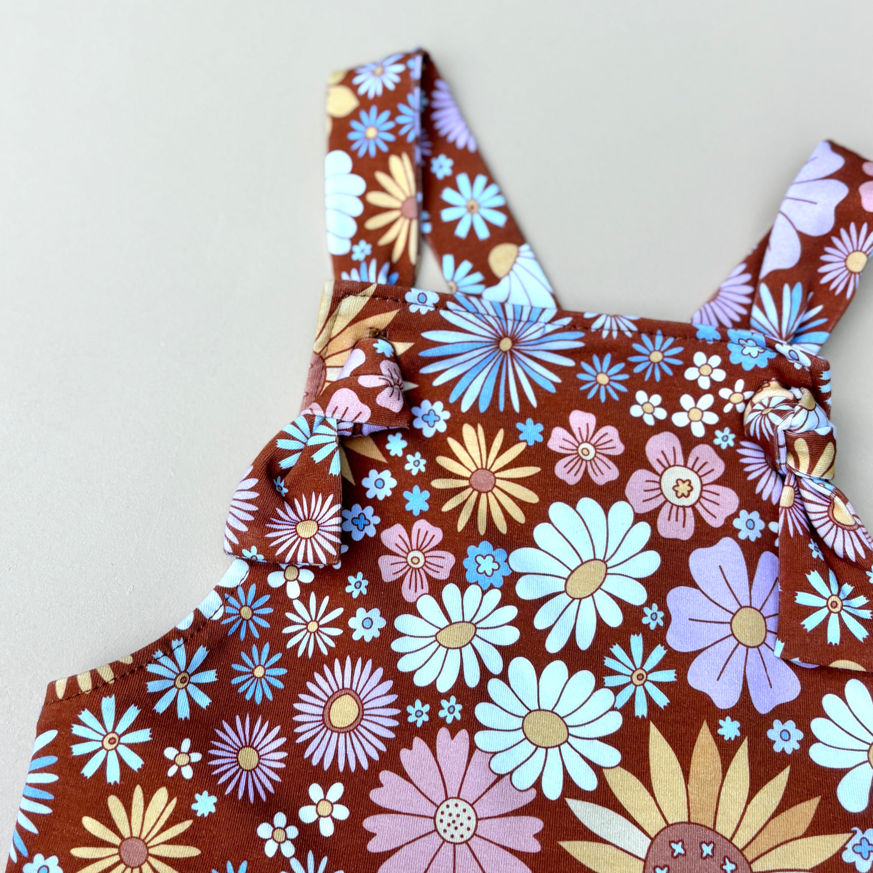 Sunflower meadow bells overalls - sizes 1-5