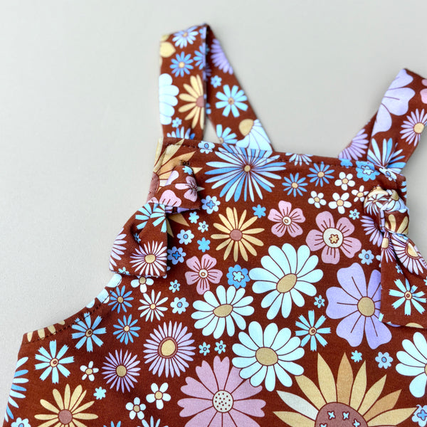 Sunflower meadow bells overalls - sizes 1-5