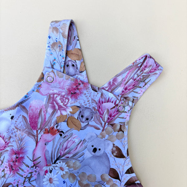 Aussie FLORA AND FAUNA knit overalls - lilac