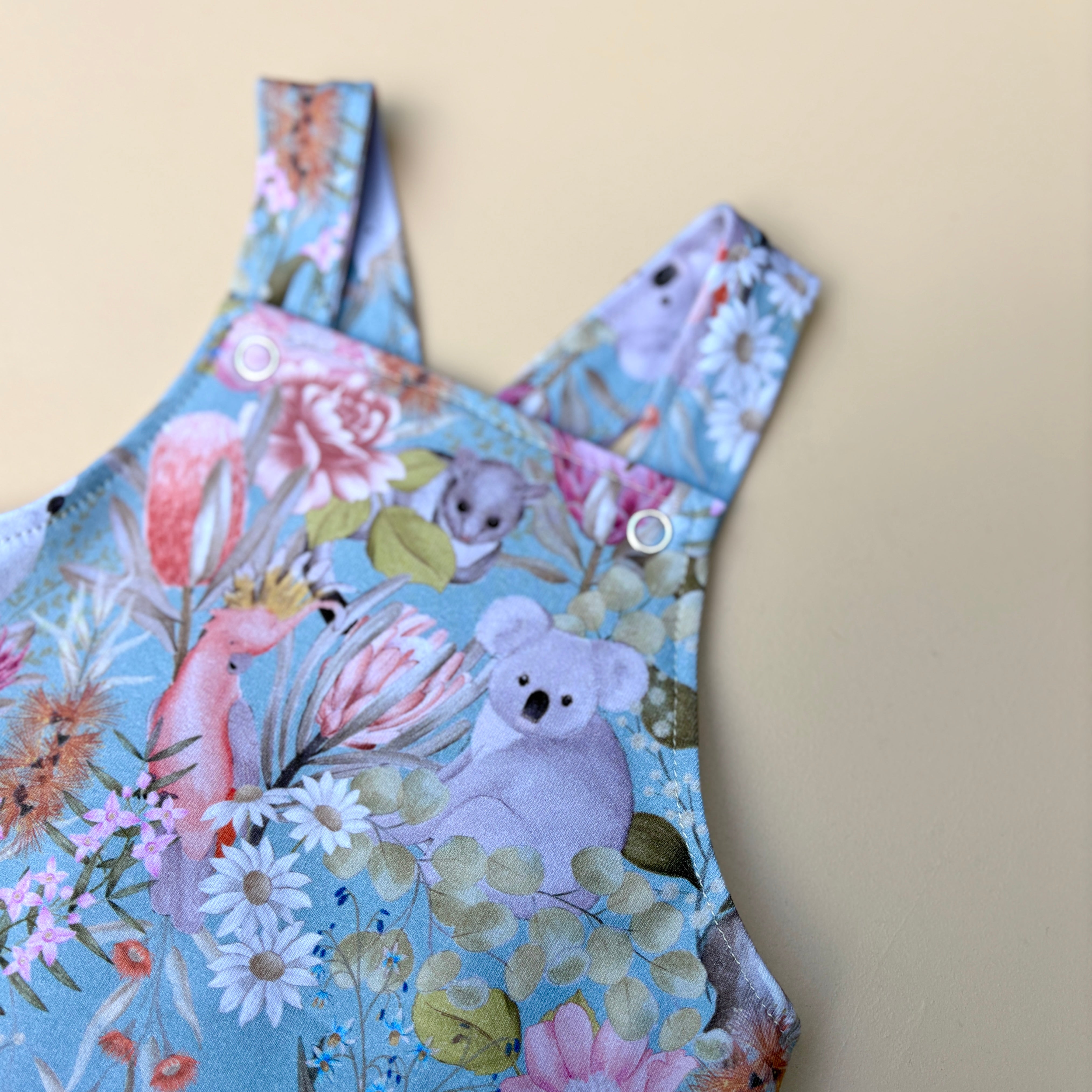 Aussie FLORA AND FAUNA knit overalls - sage