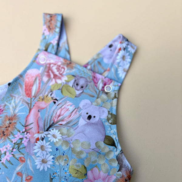 Aussie FLORA AND FAUNA knit overalls - sage
