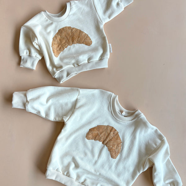 cozy CROISSANT  baby sweater