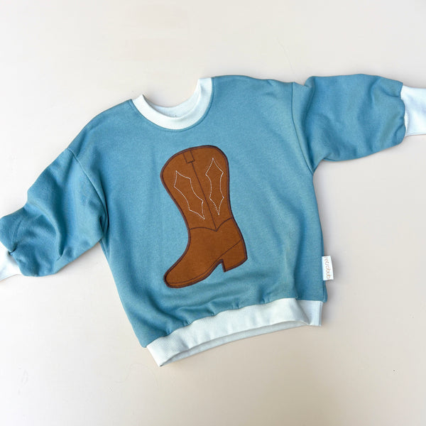 Cowboy boot sweater - big sizes