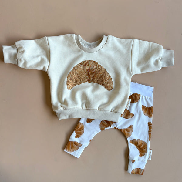 cozy CROISSANT  baby sweater