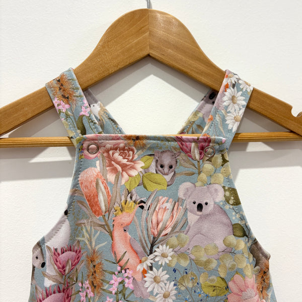 Aussie FLORA AND FAUNA knit overalls - sage