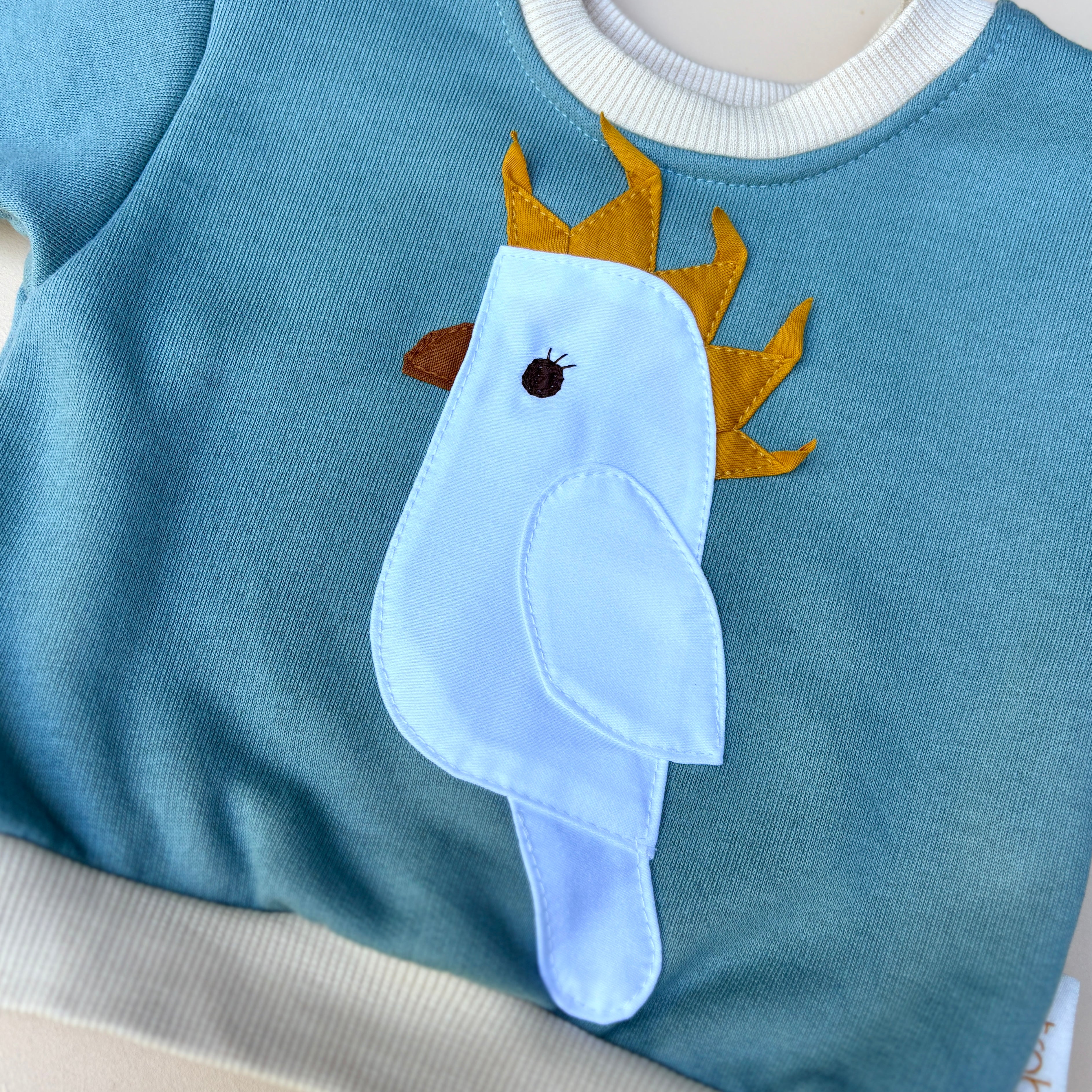 baby COCKATOO sweater - dusty blue