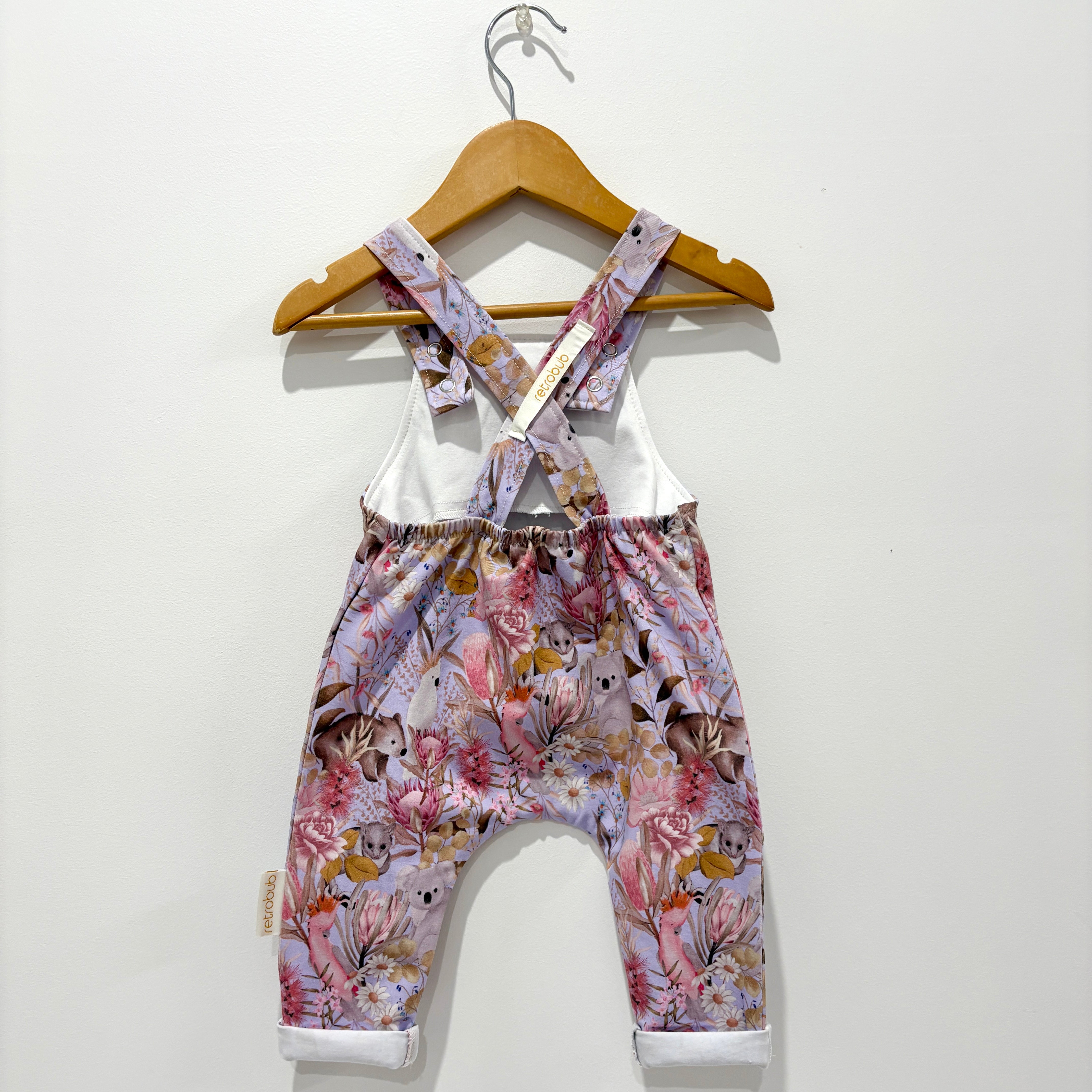 Aussie FLORA AND FAUNA knit overalls - lilac