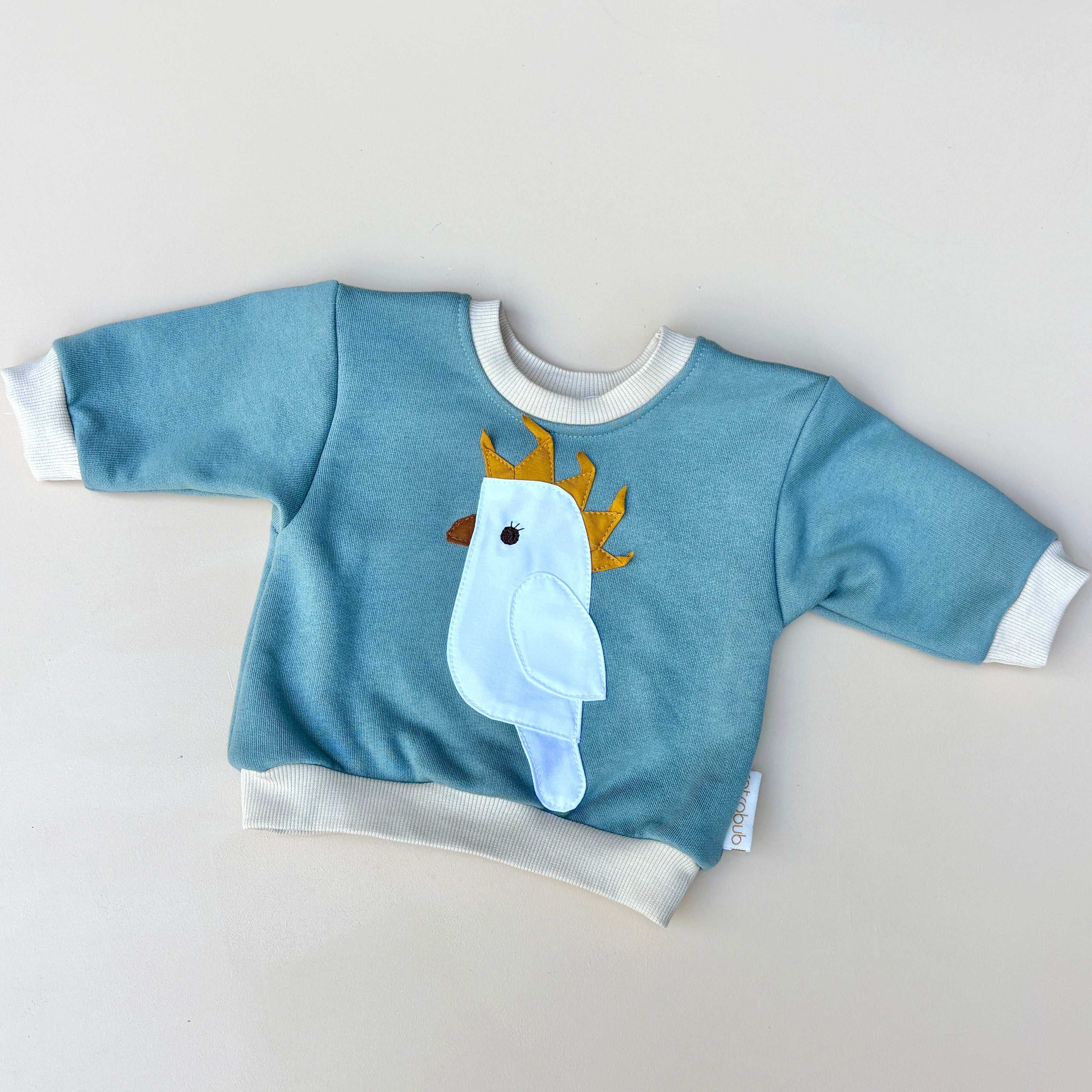 baby COCKATOO sweater - dusty blue