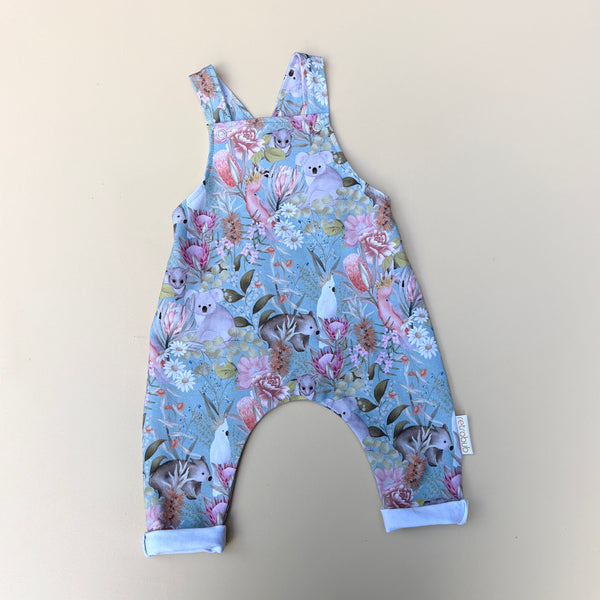 Aussie FLORA AND FAUNA knit overalls - sage