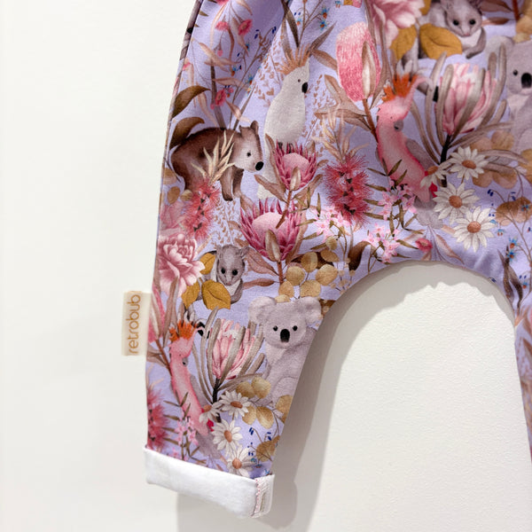 Aussie FLORA AND FAUNA knit overalls - lilac