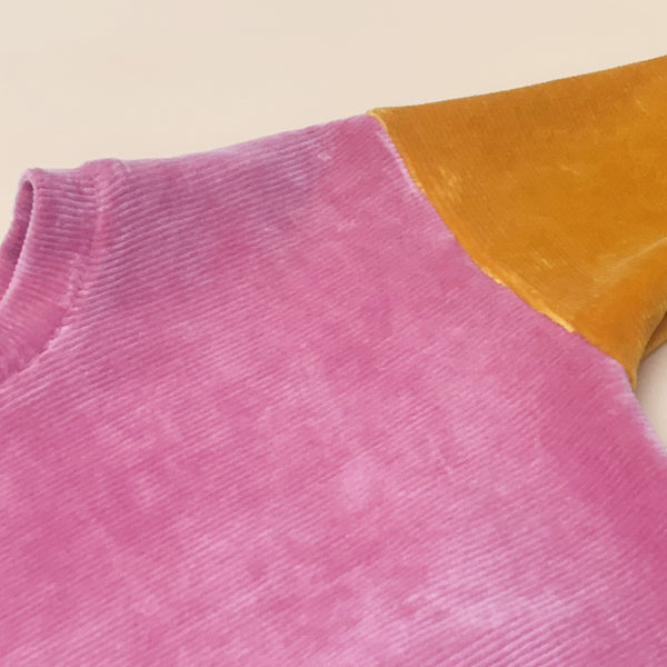 VELOUR RIB baggy jumper - Berry PLUM